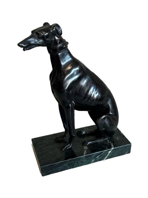 large 19th century bronze greyhound - CATEGORY: ANTIQUE METAL - DATED 1880
