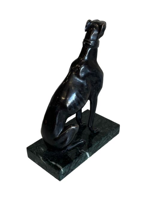 LARGE 19TH CENTURY BRONZE GREYHOUND - ADDITIONAL PHOTO 2