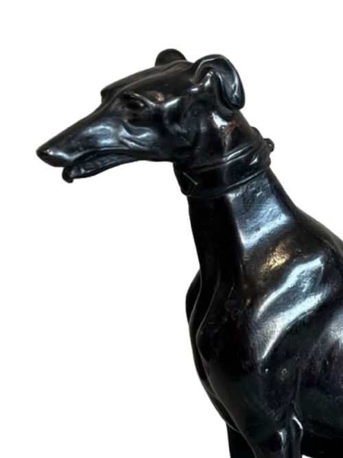 LARGE 19TH CENTURY BRONZE GREYHOUND - ADDITIONAL PHOTO 3