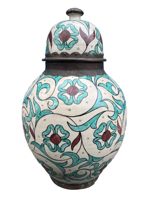 LARGE PAIR OF IZNIK STYLE VASES - ADDITIONAL PHOTO 1