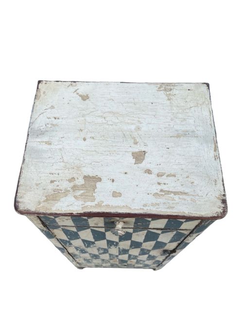 PAIR OF ANTIQUE PAINTED BEDSIDE CABINETS - ADDITIONAL PHOTO 2