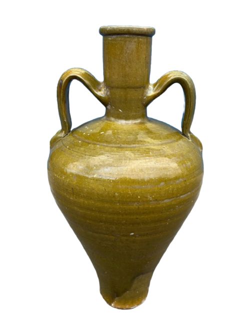 LARGE PAIR OF SPANISH OIL JARS VASES - ADDITIONAL PHOTO 2