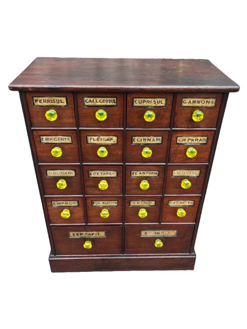 19TH CENTURY MAHOGANY APOTHECARY CABINET LLANDUDNO WALES - ADDITIONAL PHOTO 1