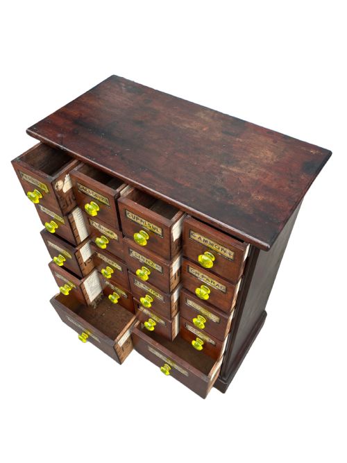 19TH CENTURY MAHOGANY APOTHECARY CABINET LLANDUDNO WALES - ADDITIONAL PHOTO 3