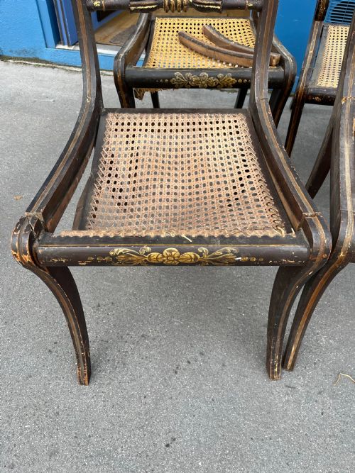 SET OF 8 REGENCY PAINTED CHAIRS - ADDITIONAL PHOTO 6
