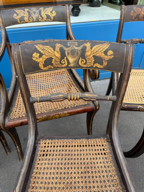 SET OF 8 REGENCY PAINTED CHAIRS - ADDITIONAL PHOTO 11