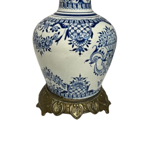 FRENCH ANTIQUE BLUE AND WHITE LAMPS - ADDITIONAL PHOTO 5