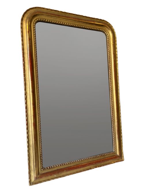 louis philippe gilt mirror with arch top - CATEGORY: ANTIQUE MIRRORS - DATED 19TH CENTURY