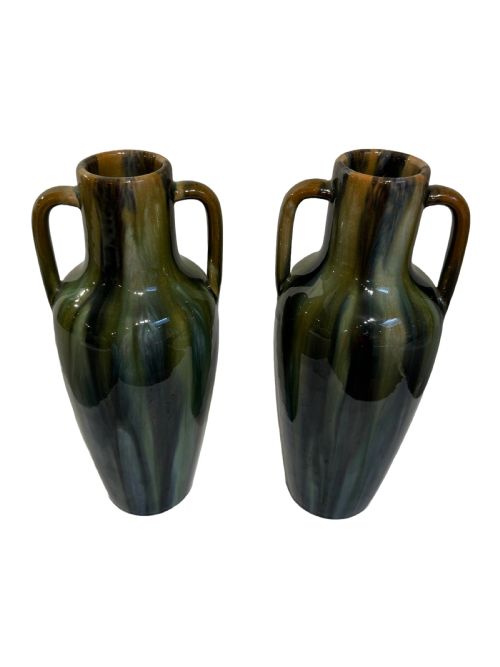 JEROME MASSIER PAIR OF GREEN VASES - ADDITIONAL PHOTO 1