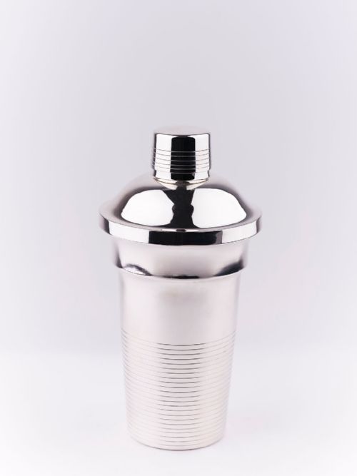 art deco silver plated cocktail shaker - CATEGORY: ANTIQUE SILVER - DATED 1930