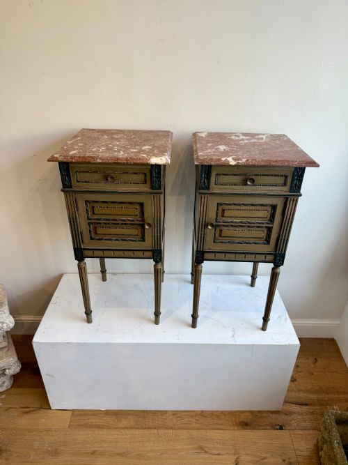 ANTIQUE FRENCH BEDSIDE CABINETS - ADDITIONAL PHOTO 1