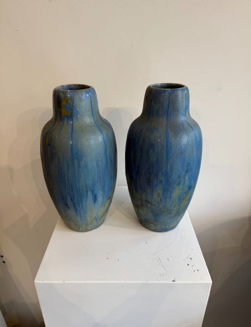 PAIR OF PIERREFONDS CRYSTALLINE GLAZE VASES - ADDITIONAL PHOTO 1