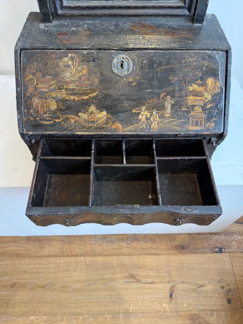 ENGLISH CHINOISERIE JAPANNED TOILET MIRROR - ADDITIONAL PHOTO 6