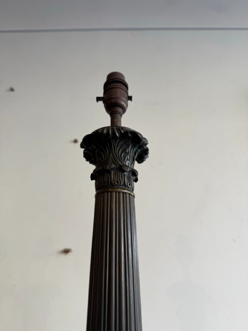 ANTIQUE BRONZE COLUMN LAMPS - ADDITIONAL PHOTO 3
