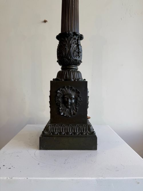 ANTIQUE BRONZE COLUMN LAMPS - ADDITIONAL PHOTO 6