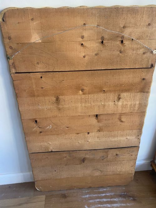 LARGE FRENCH WAVY EDGE GILT MIRROR - ADDITIONAL PHOTO 8