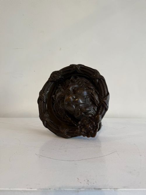 OVERSIZE ANTIQUE BRONZE LION DOOR KNOCKER - ADDITIONAL PHOTO 3