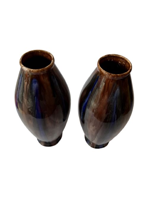 PAIR OF FRENCH STUDIO POTTERY VASES - ADDITIONAL PHOTO 1