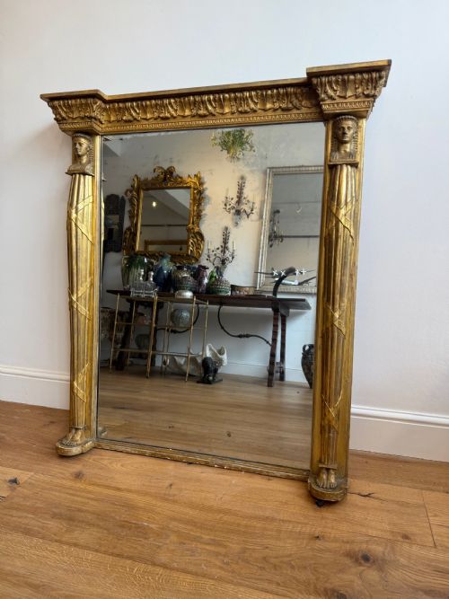 ENGLISH REGENCY EGYPTIAN THEME MIRROR - ADDITIONAL PHOTO 1