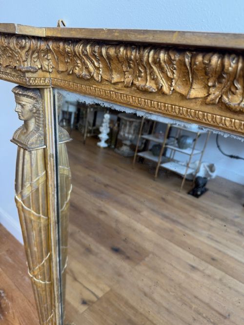 ENGLISH REGENCY EGYPTIAN THEME MIRROR - ADDITIONAL PHOTO 5