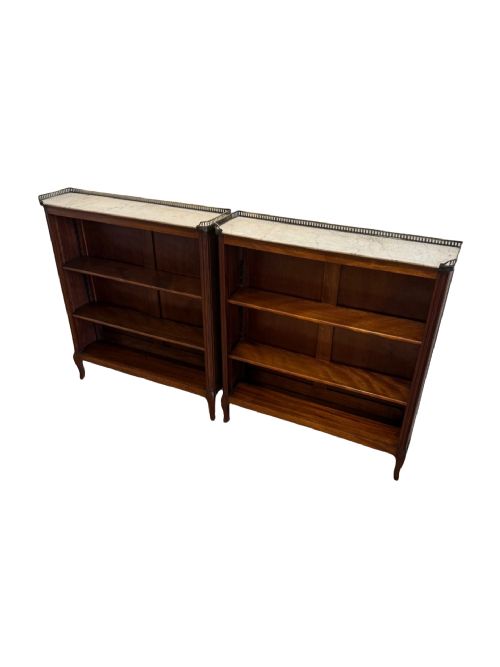 PAIR OF MAHOGANY LOW BOOKCASES - ADDITIONAL PHOTO 1