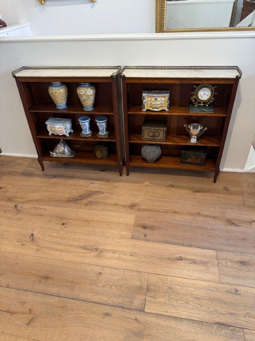 PAIR OF MAHOGANY LOW BOOKCASES - ADDITIONAL PHOTO 6
