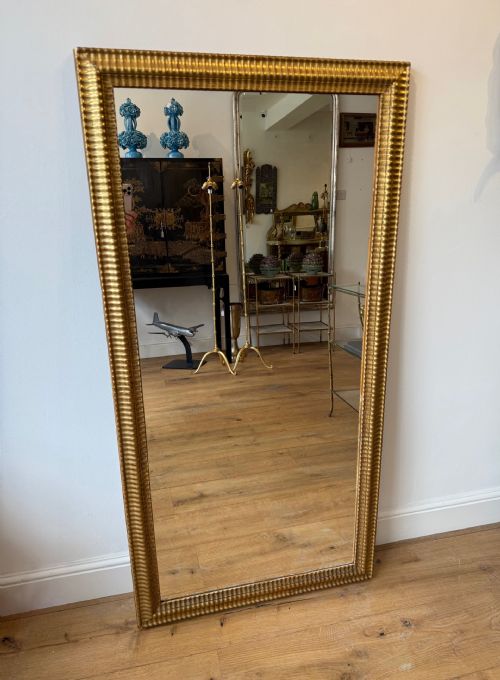 FRENCH ANTIQUE RIPPLE FRAME MIRROR - ADDITIONAL PHOTO 2
