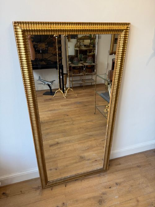 FRENCH ANTIQUE RIPPLE FRAME MIRROR - ADDITIONAL PHOTO 3