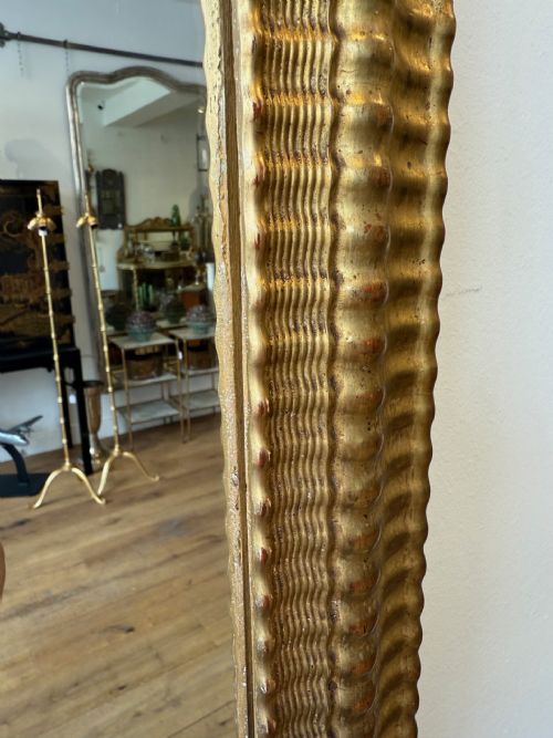 FRENCH ANTIQUE RIPPLE FRAME MIRROR - ADDITIONAL PHOTO 5