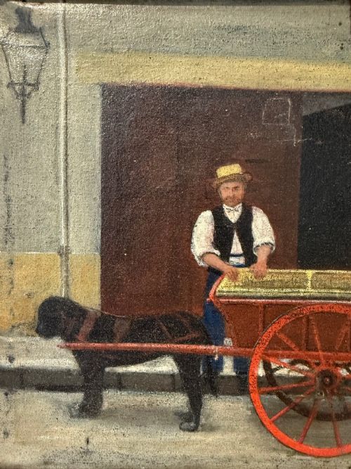 FOLK ART OIL ON CANVAS - ADDITIONAL PHOTO 1