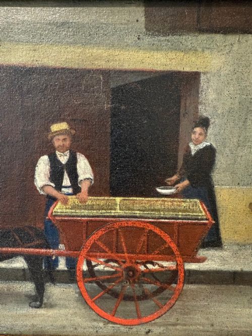 FOLK ART OIL ON CANVAS - ADDITIONAL PHOTO 2