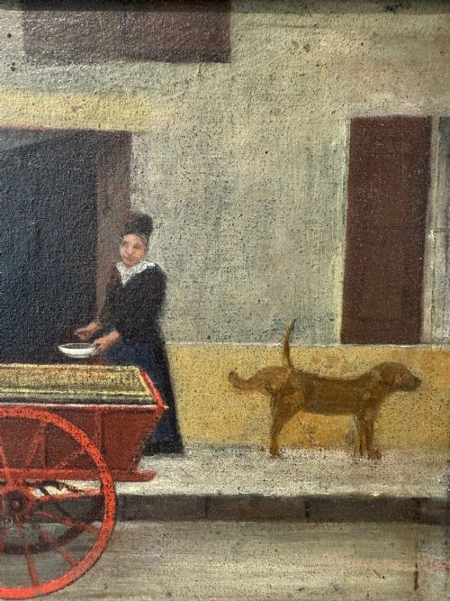 FOLK ART OIL ON CANVAS - ADDITIONAL PHOTO 3