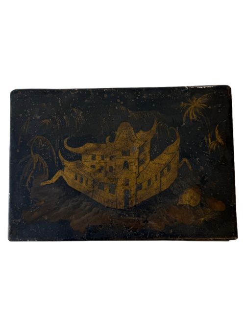 CHINOISERIES TOLEWARE BOX - ADDITIONAL PHOTO 4