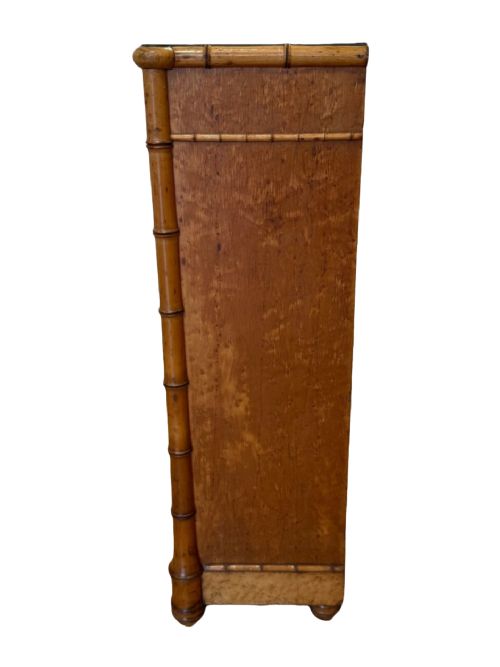 FAUX BAMBOO COLUMN CHEST OF SMALL PROPORTIONS - ADDITIONAL PHOTO 6