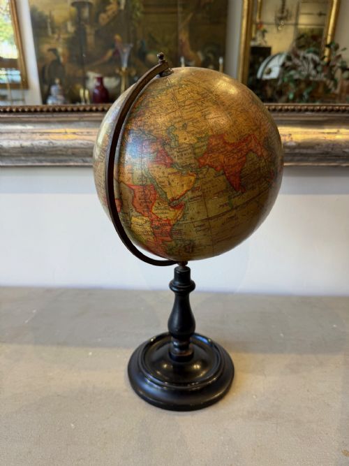 ENGLISH ANTIQUE LIBRARY GLOBE - ADDITIONAL PHOTO 1