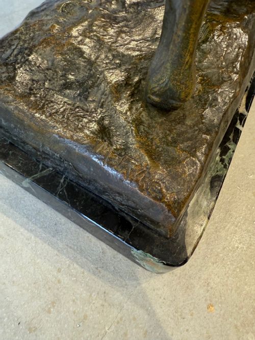 LARGE ANTIQUE BRONZE BULL - ADDITIONAL PHOTO 8