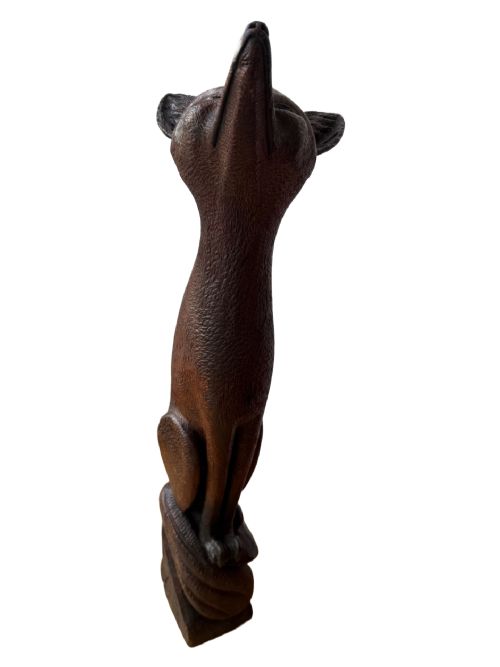 ENGLISH 19TH CENTURY CARVED OAK FOX - ADDITIONAL PHOTO 1