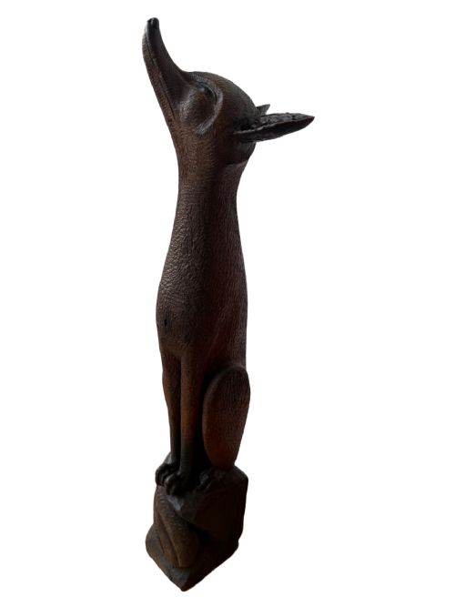 ENGLISH 19TH CENTURY CARVED OAK FOX - ADDITIONAL PHOTO 2