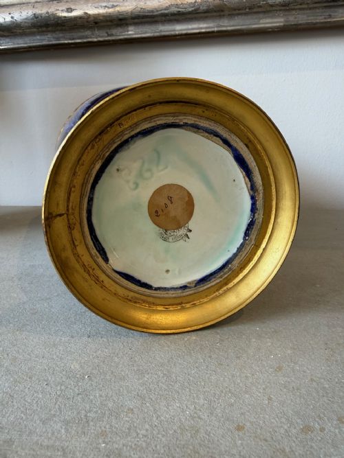 PAIR OF MOTTLED BLUE GLAZED VASES - ADDITIONAL PHOTO 6