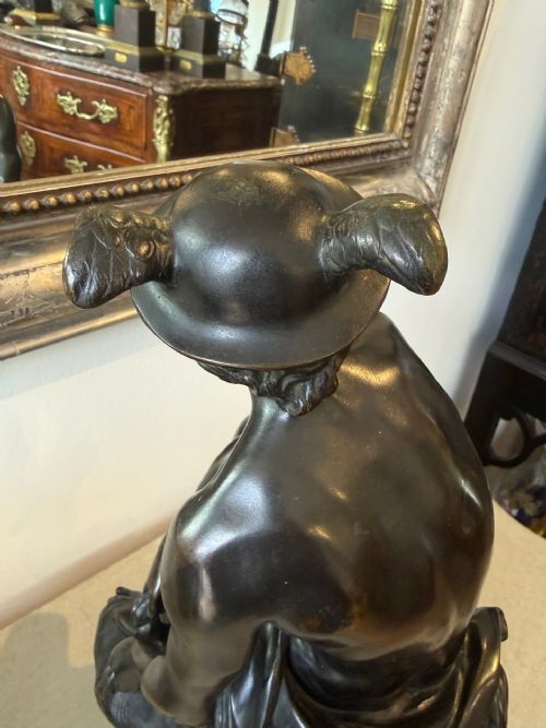 19TH CENTURY BRONZE OF SEATED MERCURY - ADDITIONAL PHOTO 5