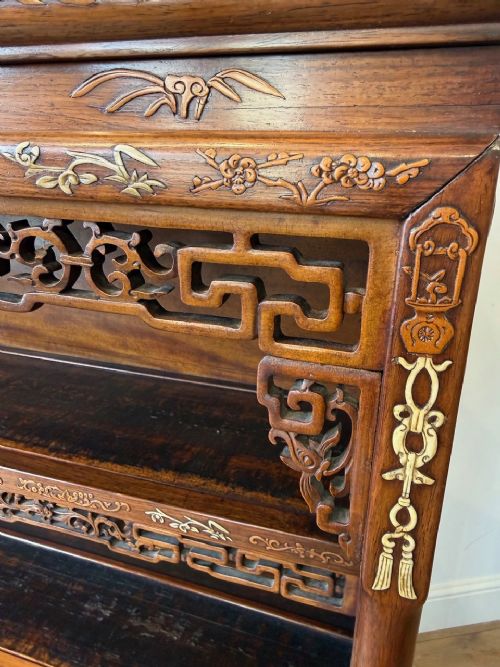 ANTIQUE CHINESE PAGODA DISPLAY CABINET - ADDITIONAL PHOTO 4