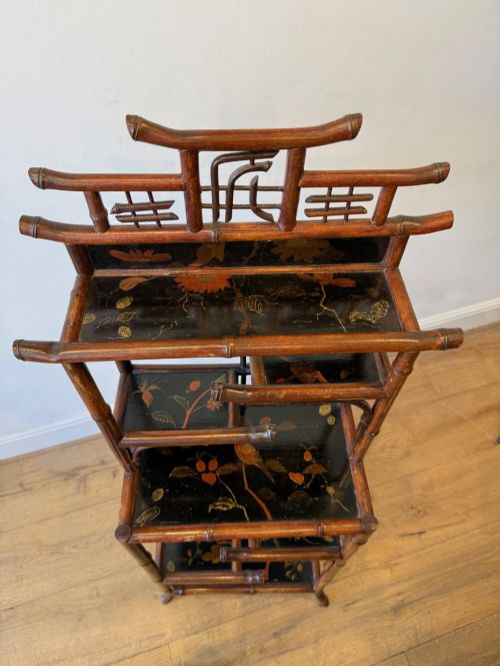 BAMBOO AND LACQUER DISPLAY SHELVES - ADDITIONAL PHOTO 3