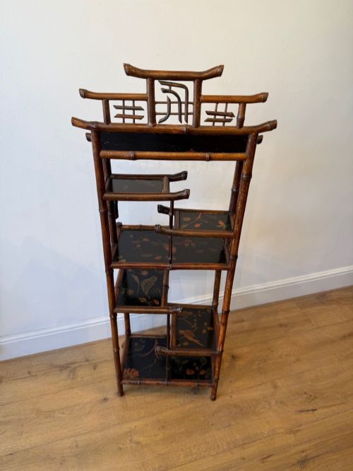 BAMBOO AND LACQUER DISPLAY SHELVES - ADDITIONAL PHOTO 4