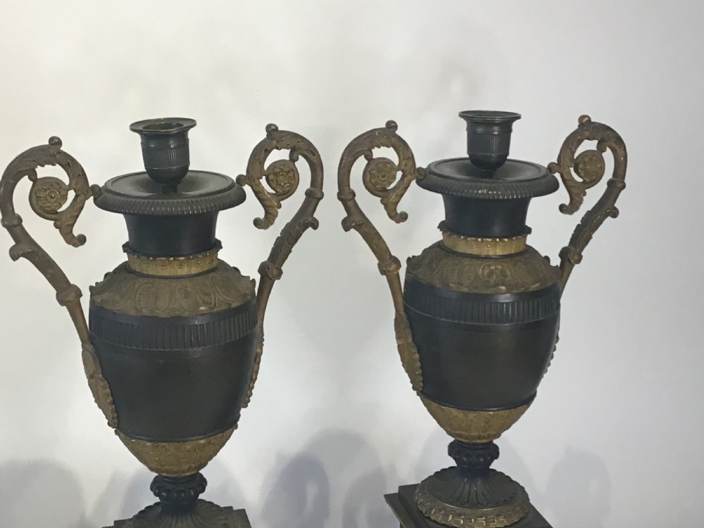 Large pair of Empire bronze and ormolu Cassolettes  View IX