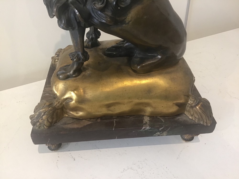 Large 19th century bronze dog View VIII