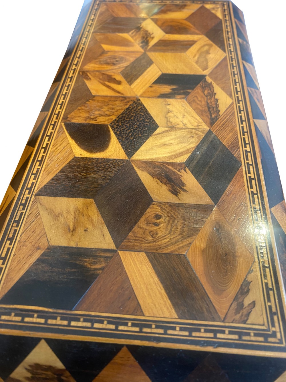 Tunbridge Ware Tea caddy View IX