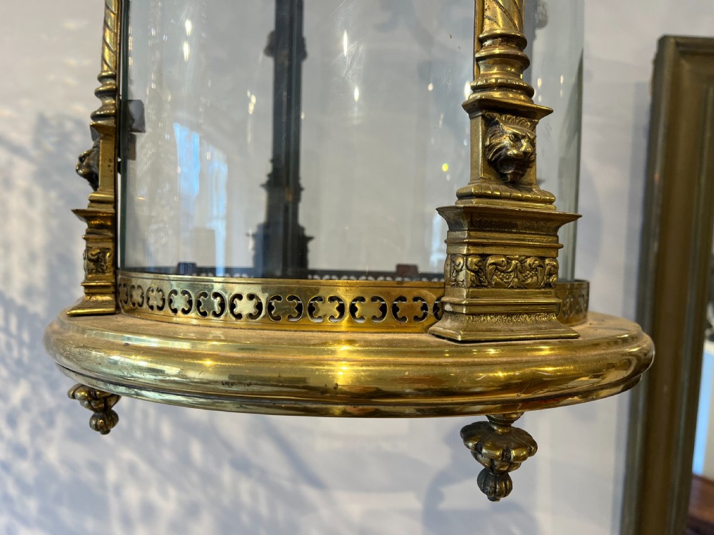 Gilt brass hall lantern View II