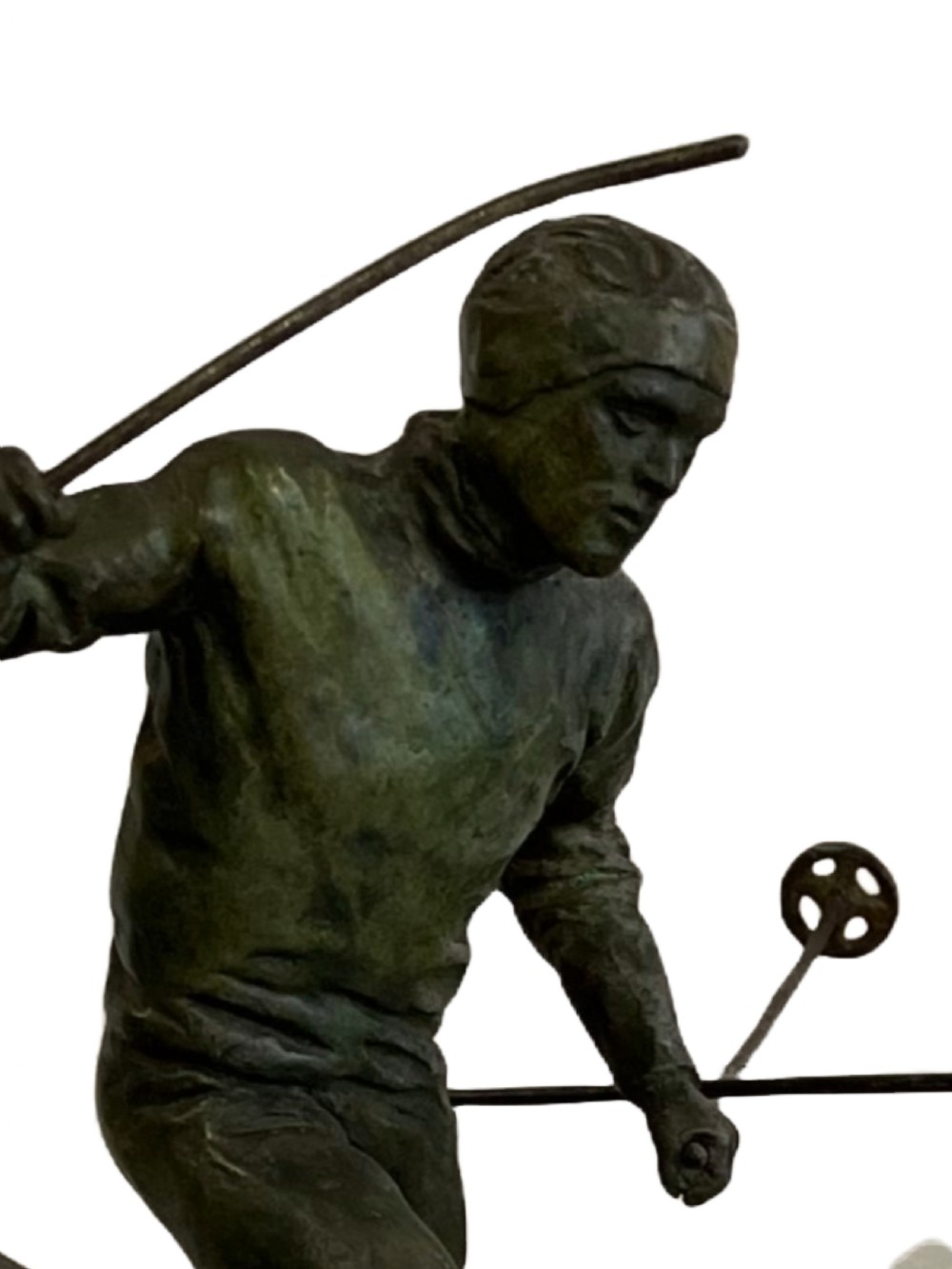 Art Deco Bronze group of Skiers  View IV