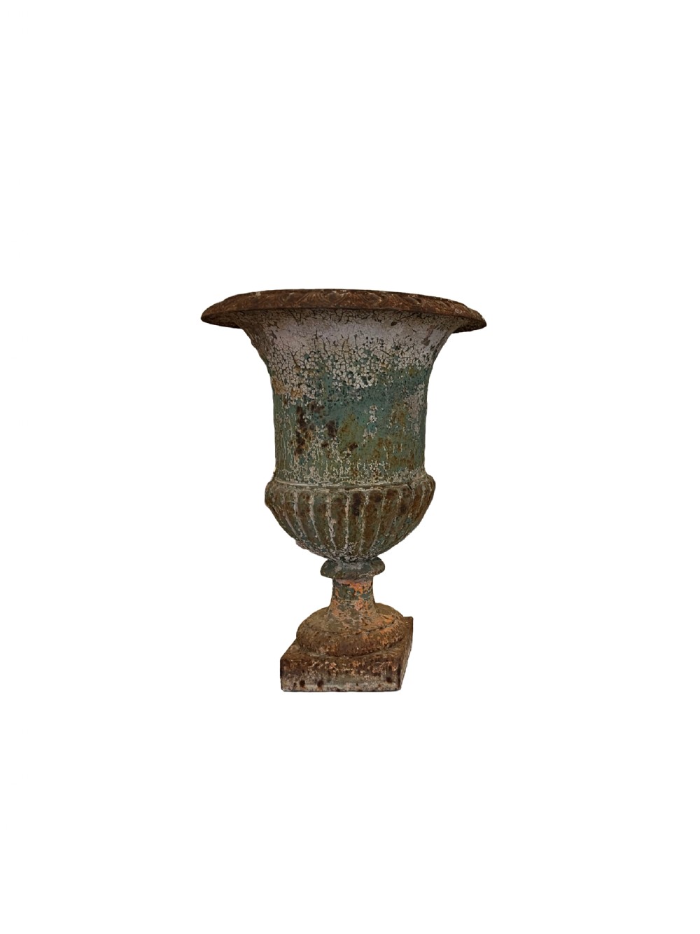 Pair of 19th century French Cast Iron campana urns View II
