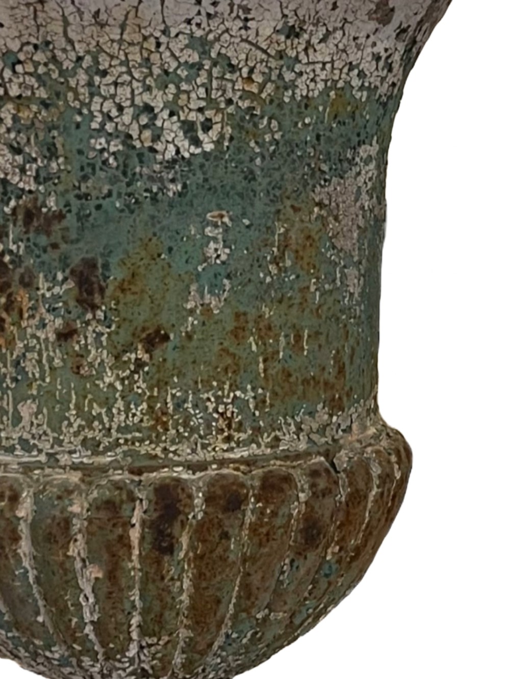 Pair of 19th century French Cast Iron campana urns View III